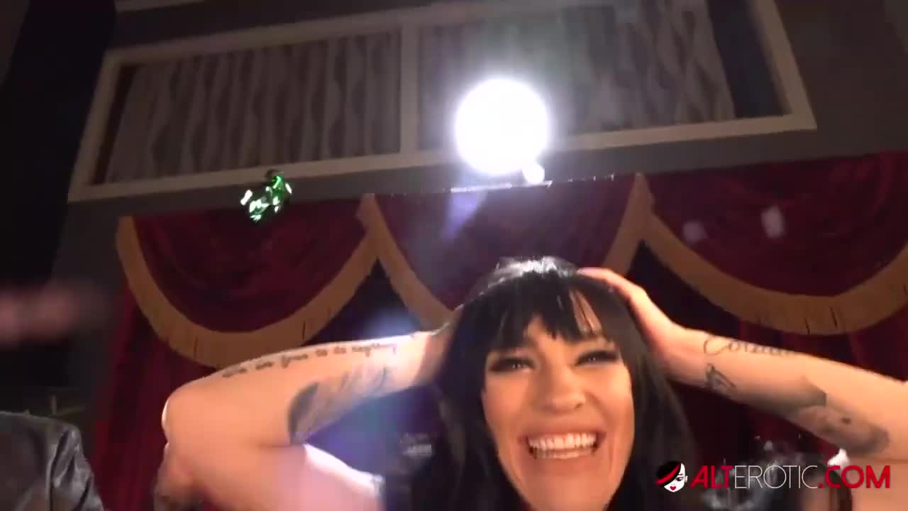 Misha Montana is enjoying sucking big cocks on the knees